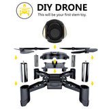 REMOKING R605 RC DIY Drone Toys Mini Racing Quadcopter Headless Mode 2.4GHz 360°flip 4 Channels Altitude Hold Indoor and Outdoor Game Educational Building Toy Science Kit for Kids and Adults REMOKING