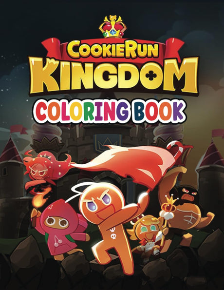 cookie run kingdom coloring book: Fun Coloring Pages Cute Characters for Ages 4-8 6-12 8-12 (JUMBO Coloring BOOK) Majosta
