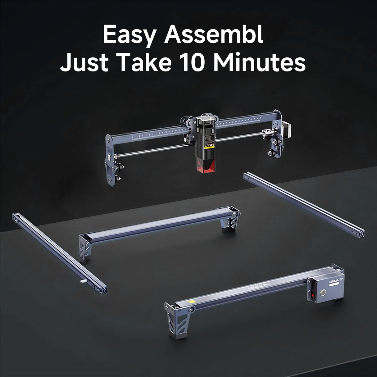 Creality Laser Engraver, 10W Laser Cutter with 0.06mm Light Spot, High Accuracy 3D Engraving Machine, DIY CNC Machine for Wood and Metal, Acrylic, Leather, etc (Falcon 10W) Creality