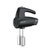 BLACK+DECKER 5-Speed Hand Mixer, 250-Watt for mixing batters, doughs, spreads & more, Turbo Boost & Prevent Splatter Function, Black BLACK+DECKER