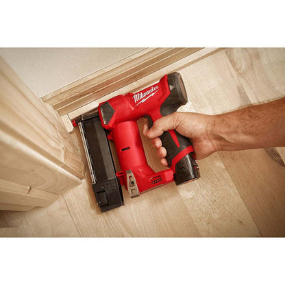 For Milwaukee 2540-21 M12 12V 23 Gauge Lightweight Compact Cordless Pin Nailer Kit - WoodArtSupply