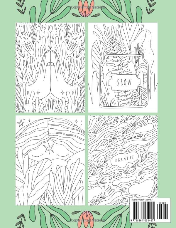 Mindfulness Coloring Book: A Relaxing Coloring Therapy Gift Book for Adults Relaxation with Stress Relieving, Nature Art Designs and Mindful Patterns to Relax Your Mind, Body and Soul WoodArtSupply