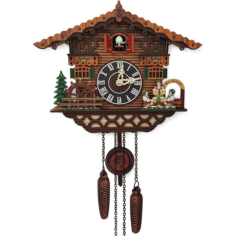 JOONIEHOUSE Traditional Black Forest Cuckoo Clock, Newly Wood Coo Coo Clock Decorative Wall Clock with Pendulum and Chiming Function - Perfect Wall Clocks for Home Livingroom Decor JOONIEHOUSE