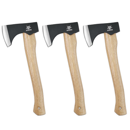 WICING Throwing Axes - 14" Throwing Hatchet Great for Axe Throwing Competitions, High Carbon Steel Forged & Wooden Handle 3 Pack - WoodArtSupply