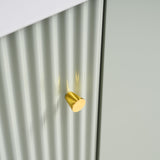 22 Inch Floating Bathroom Vanity With Sink, Wall Mounted Bathroom Vanity Cabinet With Ceramic Sink, Small Bathroom Sink Cabinet With Right Side Storage, Modern Single Sink Bathroom Vanity, Green BNSPLY