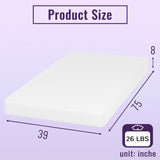 PayLessHere Memory Foam Mattress Cooling Gel Bamboo Charcoal Infused Mattress 8 inch Mattress CertiPUR-US Certified Breathable Bed Mattress for Cooler Sleep Supportive & Pressure Relief,White Twin PayLessHere