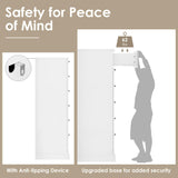 HOSTACK White 6 Drawer Dresser for Bedroom, 52" Tall Dresser & Chest of Drawers, 29" W Wood Drawer Chest, Modern Vertical Storage Cabinet for Living Room, Entryway, Hallway HOSTACK