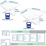 Acrylic Book Holder 11 x 7 x 6 in Open Large Book Display Stand for Cookbook Art Book Bible Guest Book - 2-Piece Coffee Table Book Stand for Reading - Clear, Transparency DECORANY