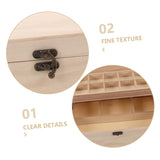 LALADEFIEE Unfinished Jewelry Box DIY Wooden Trinket Box Wood Storage Box Keepsake Jewelry Box with Locking Clasps for Rings Earrings Necklaces Watches Bracelets LALADEFIEE