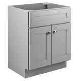 Design House 587063 Bath Modern Unassembled 2-Door Shaker Bathroom Vanity Cabinet Only, 24 x 18,Grey Design House