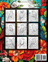Serene Songbirds Coloring Book: An Adult Coloring Book with Easy and Beautiful Birds Coloring Pages Prints for Stress Relief Majosta