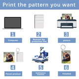 LaiHiulaan 240Pcs Sublimation Keychain Blanks Rectangle Bulk Products Double Sides 80 MDF Sublimation Keychains Blank with 160 Rings and Clips Heat Transfer for Craft LaiHiulaan