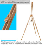 MEEDEN Tripod Field Painting Easel with Carrying Case - Solid Beech Wood Universal Tripod Easel Portable Painting Artist Easel, Perfect for Painters Students, Landscape Artists, Hold Canvas up to 34" MEEDEN