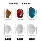 Voaesdk 6 Pcs Pebbles Resin Molds, 3D Pebbles Stone Silicone Molds for Resin, 3 Sizes Irregular Stone Epoxy Molds for DIY Resin Crafts Candle Soap Plaster Concrete Art Paint Rocks Voaesdk