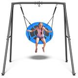 Trekassy Saucer Swing with Frame for Kids Outdoor, 440lbs Swing Set with Heavy Duty Metal Stand for Backyard, Outdoor Kids Play Equipment Trekassy