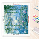 Water Lily Garden Paint by Numbers Kit for Adults - DIY Monet-Inspired Pond Painting on Canvas 16x20 Inches, Acrylic Paint Set, Suitable for Beginners, Impressionist Wall Art for Home Decoration TAOPAOLAB
