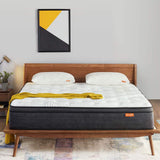 Sweetnight King Mattress in a Box - 12 Inch Plush Pillow Top Hybrid Mattress, Gel Memory Foam for Motion Isolating Individually Wrapped Coils, King Size, Twilight Sweetnight