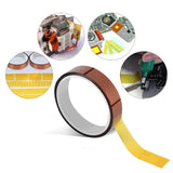 MS WGO High Temperature Heat Resistant Tape PI Film Insulation Tape Sublimation Dye Mug Electronic Polyimide Tape (E 1/2" Wide 13mm X 100 Ft 2 Roll) MS WGO