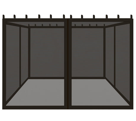 Coverify Replacement Gazebo Mosquito Netting 10x10FT, Universal Outdoor Pergola 4-Panel Patio Screen Walls with Zipper (Mosquito Netting ONLY, Black) Coverify