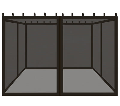 Coverify Replacement Gazebo Mosquito Netting 10x10FT, Universal Outdoor Pergola 4-Panel Patio Screen Walls with Zipper (Mosquito Netting ONLY, Black)