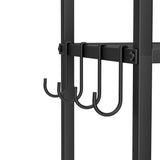 Cerlyunzan 3-Tier Over The Toilet Storage, Bathroom Organizer, Space-Saving, Above Toilet Storage Rack with 4 Hooks and Paper Holder, Metal Shelf, Black Cerlyunzan