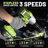 Robustrue Cordless Impact Wrench, 590Ft-lbs (800N.m) Brushless 1/2 inch Impact Wrench, 2500RPM Max Torque Impact Gun, 2x 4.0Ah Battery, Charger, 4 Sockets, Electric Impact Wrench for Car Truck RV Robustrue