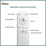 Sofucor 52 Inch Ceiling Fans with Lights, Indoor Outdoor Modern Wood Ceiling Fan with Remote, 6 Speeds, Reversible DC Motor, for Bedroom Living Room Covered Patio Porch Sofucor