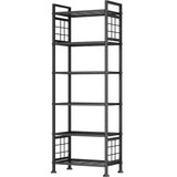 GIOTORENT 6-Wire Garage Shelving Storage Shelves, Metal Shelving Unit Pantry Rack, Kitchen Storage Adjustable Shelf 900Lbs Capacity for Laundry Kitchen Bathroom Organizer(Black) GIOTORENT
