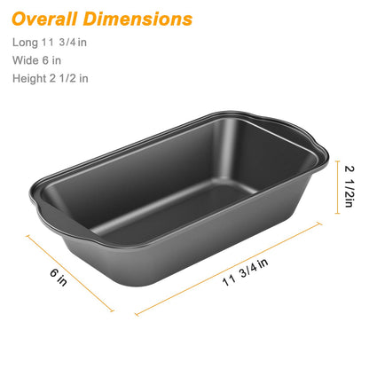 Tiawudi 3 Pack Nonstick Carbon Steel Baking Bread Pan, Large Loaf Pan, 9 1/2" x 5"