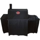Char-Griller® Durable Polyester Grill and Smoker Cover with Waterproof Material, PVC Lining, and Extendable Design in Black, 46"L x 23"W x 48.5"H, Model 5555 Char-Griller