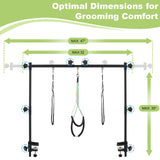 ZPVP Dog Grooming Table Arm Stand Adjustable About Height 32"-47" Width Dog Grooming Arm with Clamp No-Sit Haunch Holders for Medium/Large Pets Metal(Grooming Table Not Included) ZPVP