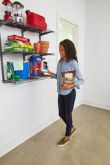Rubbermaid Fasttrack Rail Storage 36"x12" 3-Shelf Kit, 350 lbs. Per Shelf, for Home/Garage/Shed/Workshop Organization Rubbermaid