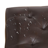 Joveco Leather Storage Ottoman Bench Rectangle 24 Inch Foot Rest Ottomans Stool for Living Room Bedroom(Brown) Joveco