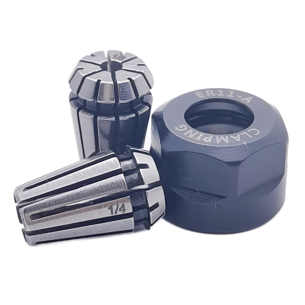 Spring Collets CNC Lathe Milling Chuck -ER11 High Precision 1/8 Inch and 1/4 Inch Collet Nut Set for CNC Engraving Mechine/Lathe Milling Tool F.L.S