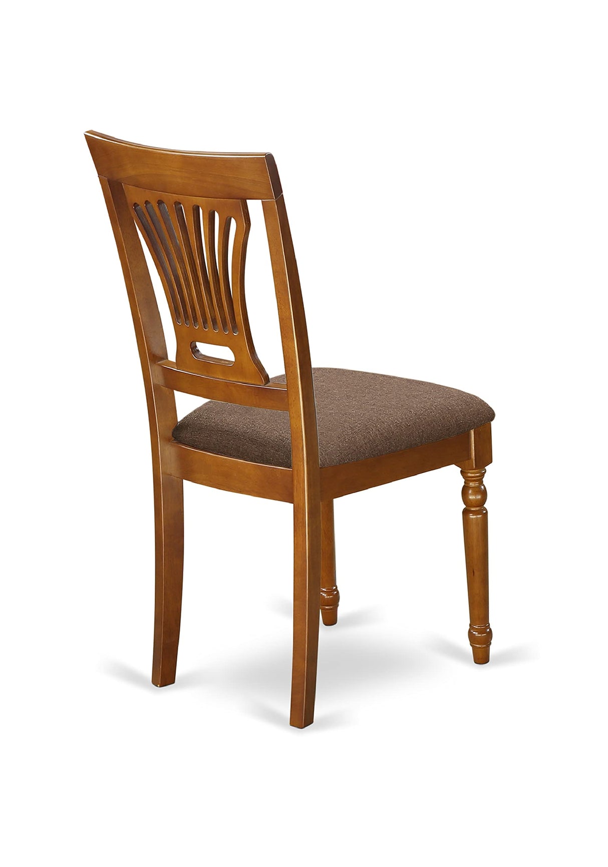 East West Furniture PLAI9-SBR-C 9 Piece Dining Set Includes an Oval Dining Room Table with Butterfly Leaf and 8 Linen Fabric Upholstered Chairs, 42x78 Inch, Saddle Brown East West Furniture