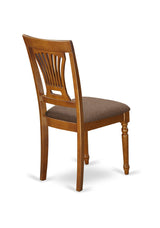 East West Furniture PLAI9-SBR-C 9 Piece Dining Set Includes an Oval Dining Room Table with Butterfly Leaf and 8 Linen Fabric Upholstered Chairs, 42x78 Inch, Saddle Brown East West Furniture