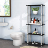 Tangkula 57" Storage Shelves, Space-Saving 5-Tier Storage Rack Organizer Multi-Use Shelving Unit for Home/Office/Dormitory/Garage/Warehouse (Black) Tangkula