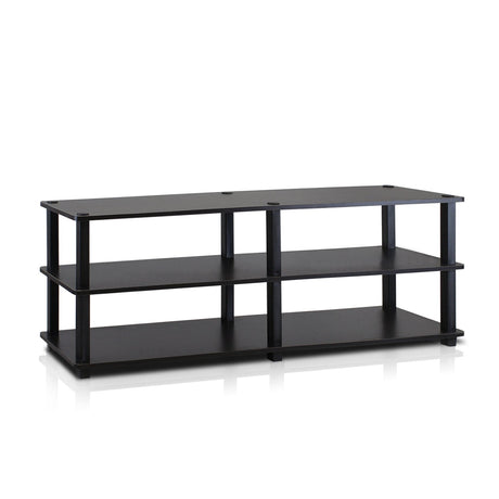 Furinno Turn-S-Tube No Tools 3-Tier Entertainment TV Stands, Espresso/Black Furinno