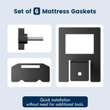 SUYAUU Non Slip Mattress Gaskets, Mattress Holder in Place Gripper for Metal Bed Frame, Keep Mattress from Sliding Gripper, Adjustable, 6 PCS, Black SUYAUU