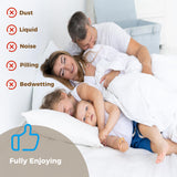 Queen Zippered Mattress Protector,Absorbent Six-Sided Mattress Cover Queen Size Bed, 15-18 Inch Noiseless Washable Mattress Encasement, Sleep Defense System, Hypoallergenic & Soft Miloll