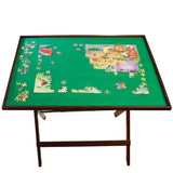 Bits and Pieces Portable Puzzle Board - Compact Folding Puzzle Table with Large Puzzling Area for 1500 Piece Jigsaw Puzzles, Attractive Wood, Space Saving Design, 26 in. x 34 in. x 28 in. High Bits and Pieces