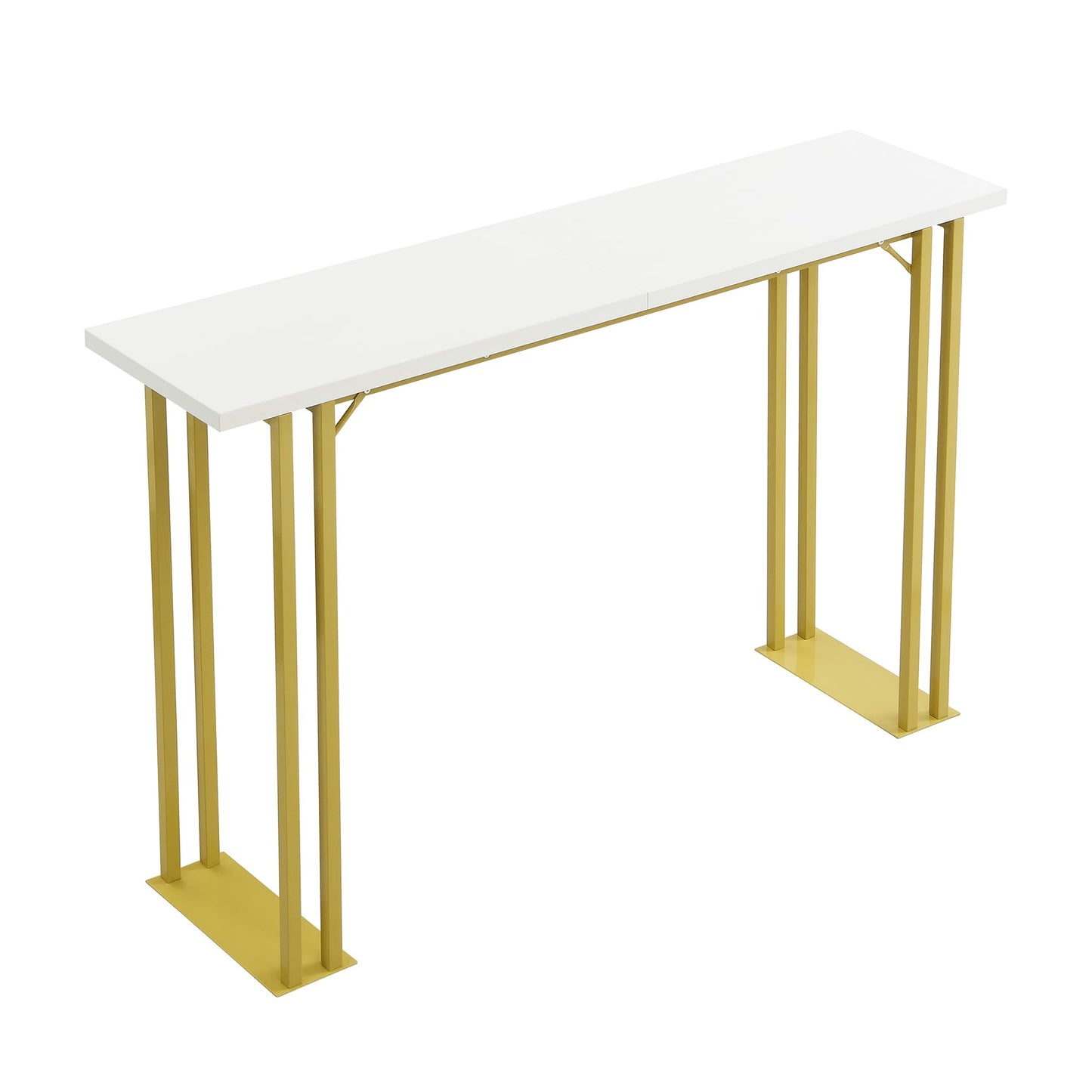 Industrial Gold Bar Table Set with 4 Velvet Stools for Small Spaces