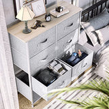 YITAHOME 8 Drawers Dresser - Fabric Storage Tower, Organizer Unit for Bedroom, Living Room & Closets - Sturdy Steel Frame, Easy Pull Fabric Bins & Wooden Top YITAHOME