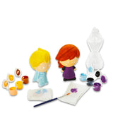 Disney Frozen Paint Your Own Figurines Set - Bundle with DIY Painting Set Featuring Frozen Plus Stickers and More | Paint Your Own Frozen Figures Disney