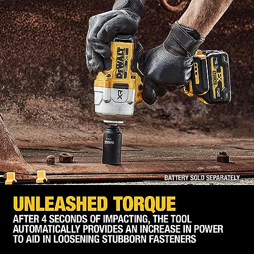 DEWALT 20V MAX Cordless Impact Wrench, 1/2" Hog Ring, High Torque, Brushless, Bare Tool Only (DCF961B) - WoodArtSupply