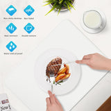 APLKER Vinyl Placemats Set of 6, Heat Resistant Dining Table Placemats Waterproof Washable Wipeable Faux Leather Place Mats and Coasters for Kitchen, Dining, Party & Outdoor (White) APLKER