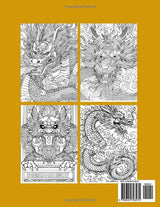 World of Dragon Coloring Book: Mystical Dragons Coloring Pages For Teens And Adults, Stress Relief and Relaxation Designs WoodArtSupply