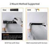 Danpoo Metal Wall Shelf, Black Floating Shelf, Small Bathroom Shelf, 12" Display Shelves for Wall Storage Danpoo