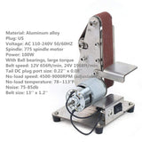 Belt Sander Electric Mini Belt Sander Grinder Polisher Sharpener Polishing Grinding Machine DIY Sand Mill Adjustable Speed Wood Sanding Tool (9000RPM LIANDU-US