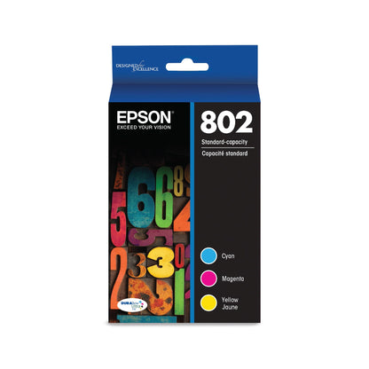 EPSON 802 DURABrite Ultra Ink Standard Capacity Color Combo Pack (T802520-S) Works with WorkForce Pro WF-4720, WF-4730, WF-4734, WF-4740